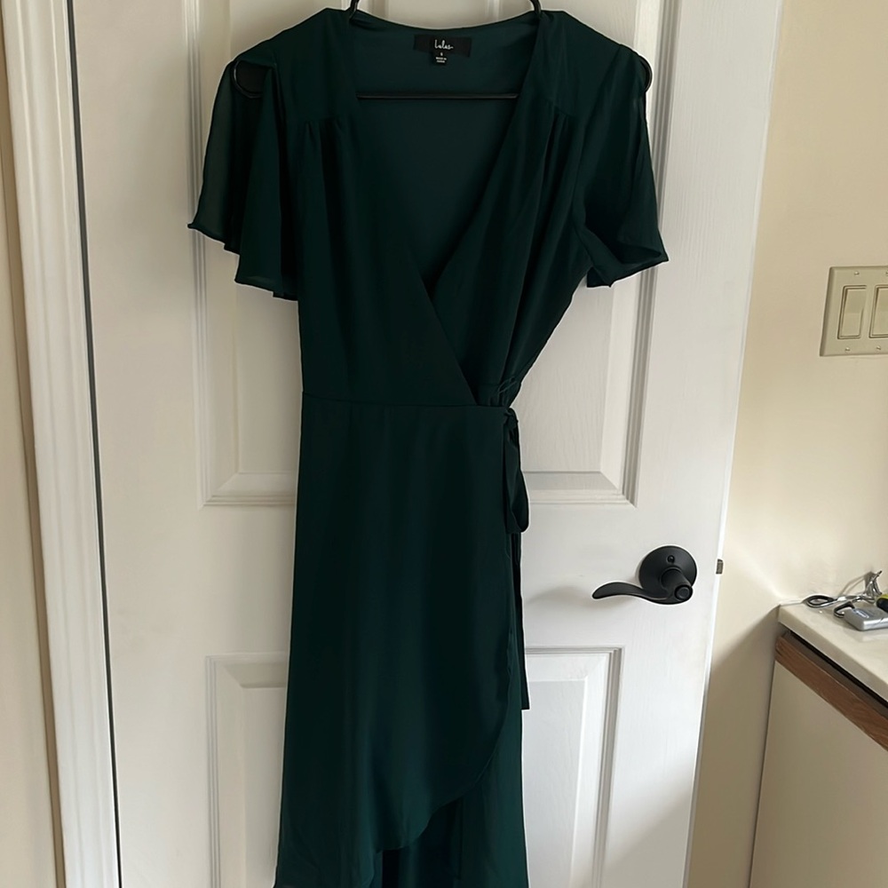 Lulus midi green dress size small